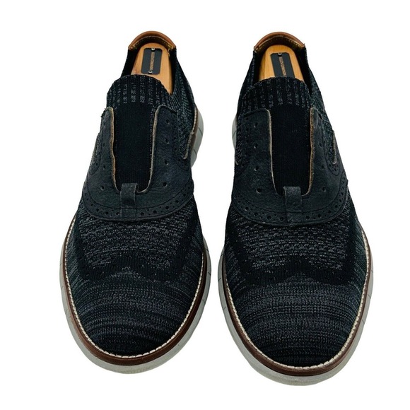 Johnston & Murphy Holden Knit Wingtip Oxford Shoes Memory Foam Mens Size 9 Gray - Picture 3 of 12